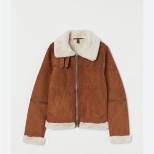 Faux fur aviator jacket